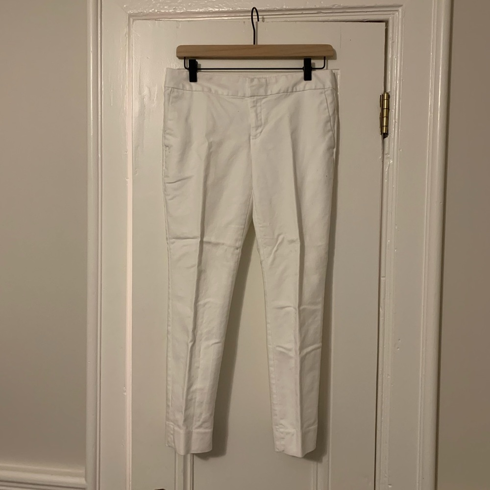 Banana Republic Factory White Pant/Slacks - straight ankle cut